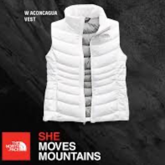 THE NORTH FACE White 550 Goose Down Aconcagua Vest - Picture 15 of 16